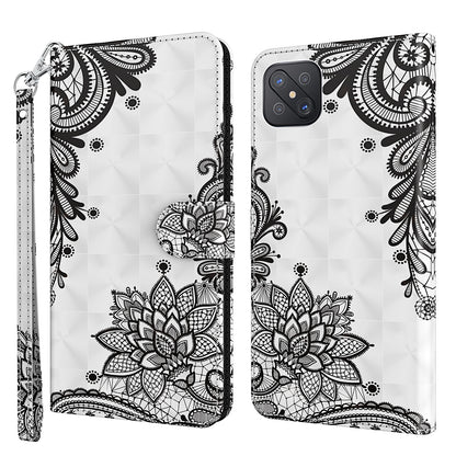 Pattern Printing Wallet Stand PU Leather Phone Protection Cover Shell for Oppo Reno4 Z 5G / A92s