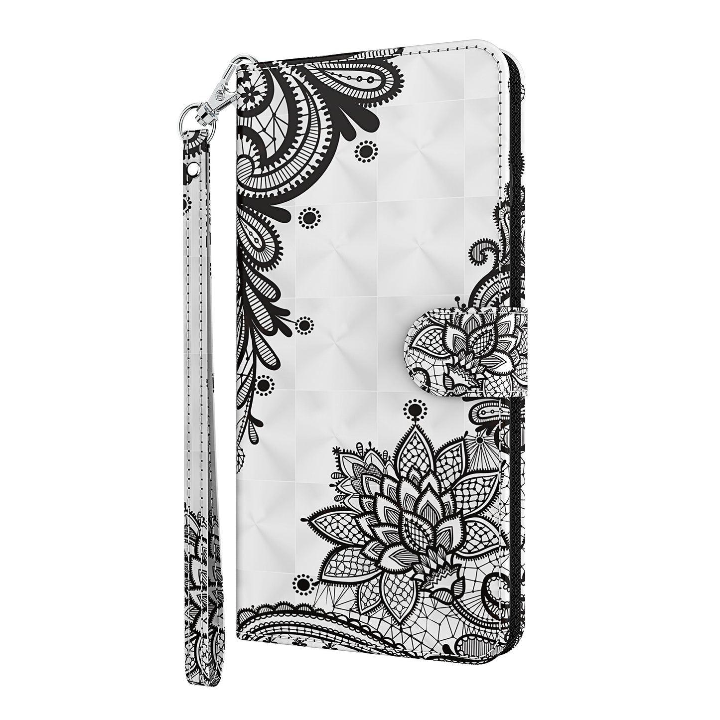 Pattern Printing Wallet Stand PU Leather Phone Protection Cover Shell for Oppo Reno4 Z 5G / A92s