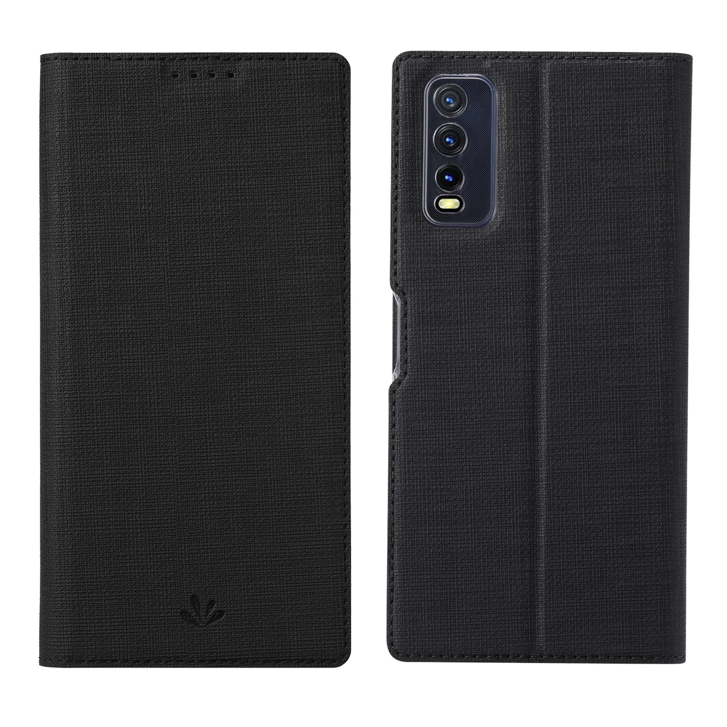 VILI DMX for vivo Y20s / vivo Y11s Cross Texture Leather Stand Case