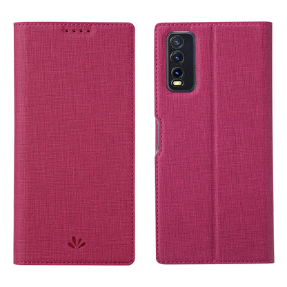 VILI DMX for vivo Y20s / vivo Y11s Cross Texture Leather Stand Case