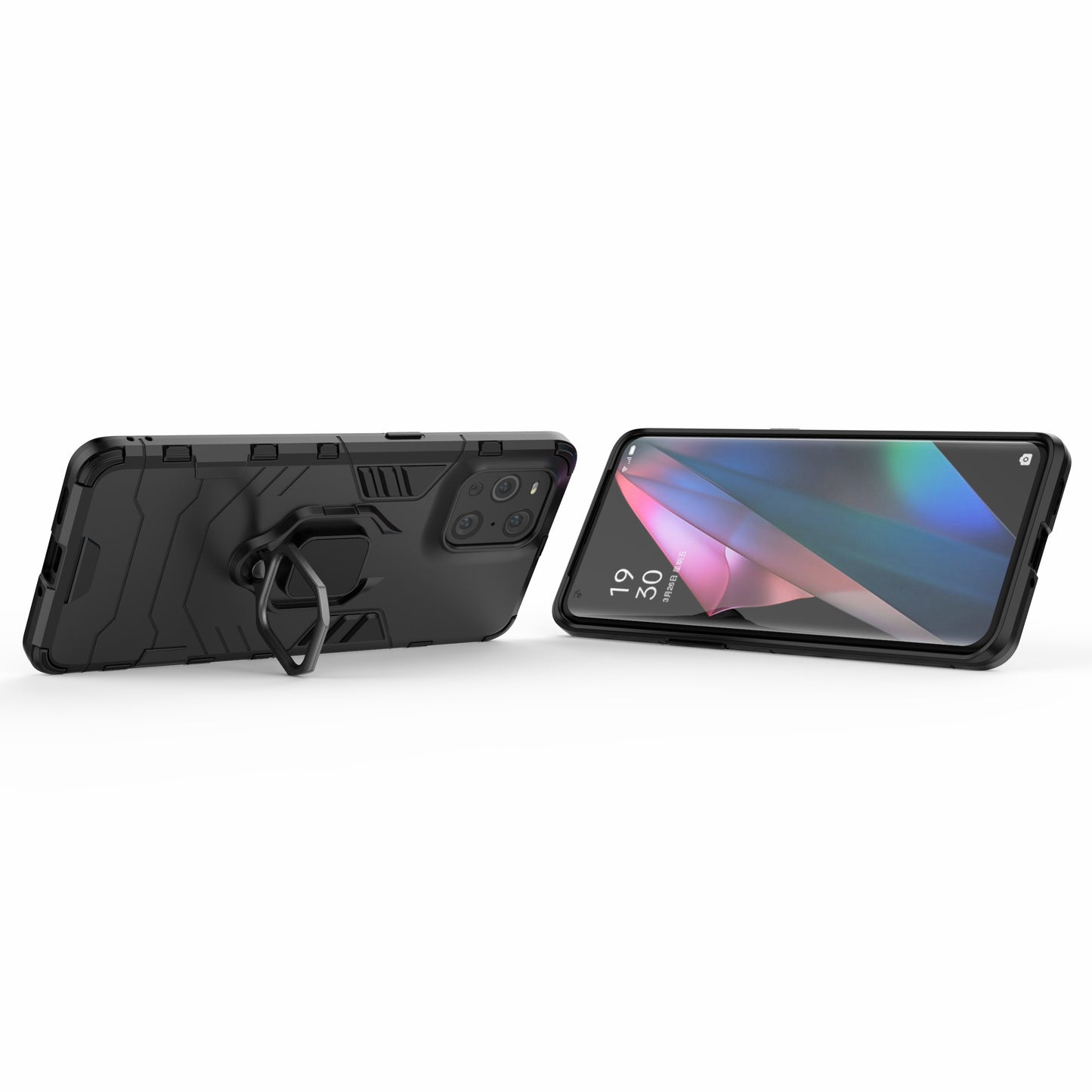 Cool Guard PC + TPU Combo Kickstand Hybrid Phone Cover Case for Oppo Find X3/X3 Pro