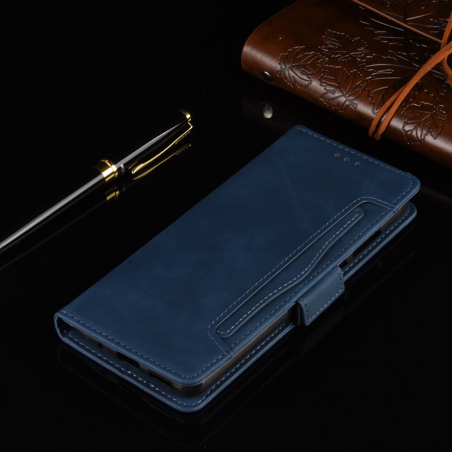 Leather Wallet Protective Case with Multiple Card Slots for Oppo Reno5 4G / Reno5 K / Reno5 5G / Find X3 Lite Stand Function Phone Cover