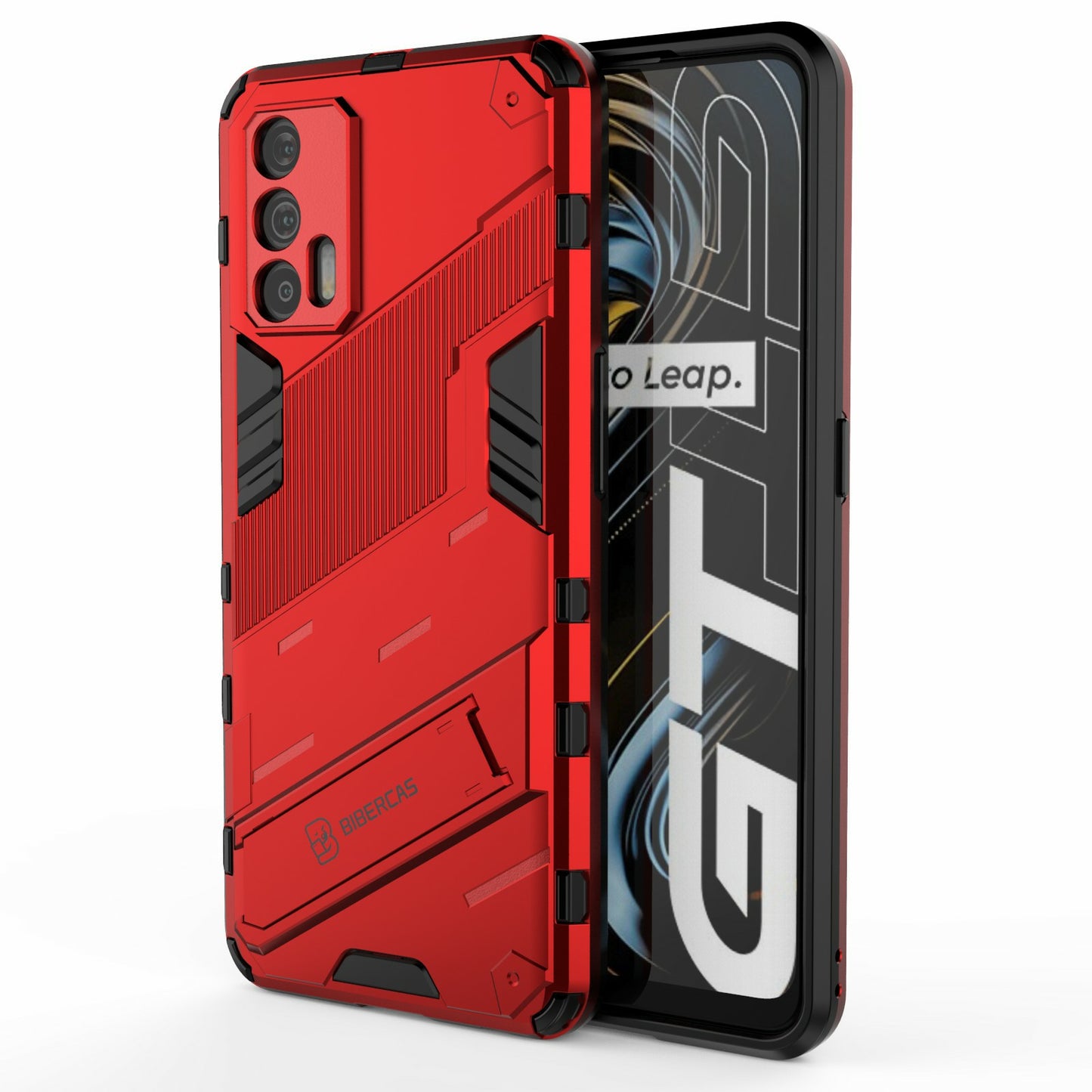 Shockproof PC + TPU Hybrid Phone Case Cover Kickstand for Oppo Realme GT 5G