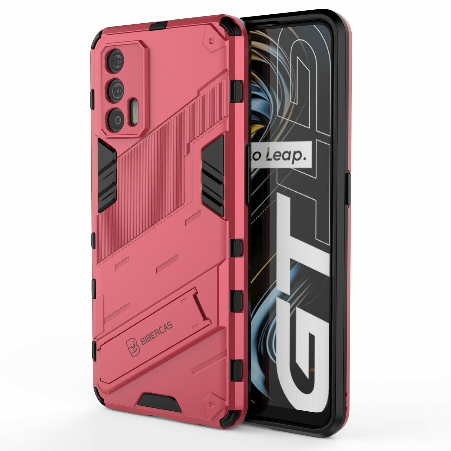 Shockproof PC + TPU Hybrid Phone Case Cover Kickstand for Oppo Realme GT 5G