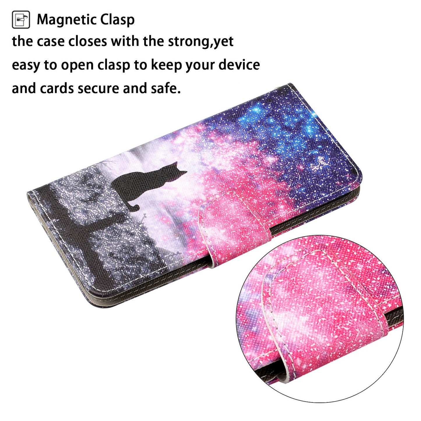 Full Protection Pattern Printing Cross Texture PU Leather Phone Cover Case with Stand for OPPO A15