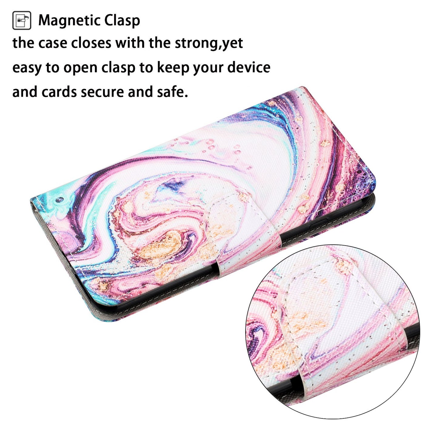 Full Protection Pattern Printing Cross Texture PU Leather Phone Cover Case with Stand for OPPO A15