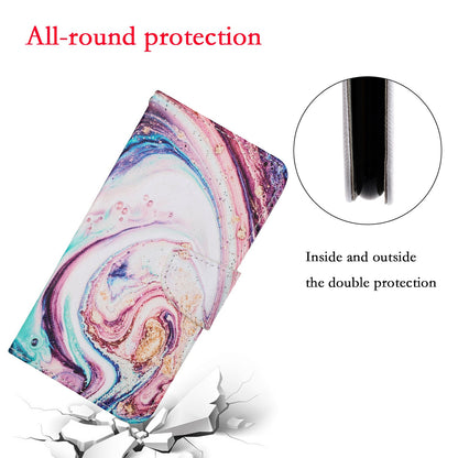 Full Protection Pattern Printing Cross Texture PU Leather Phone Cover Case with Stand for OPPO A15