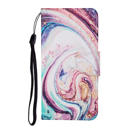 Full Protection Pattern Printing Cross Texture PU Leather Phone Cover Case with Stand for OPPO A15