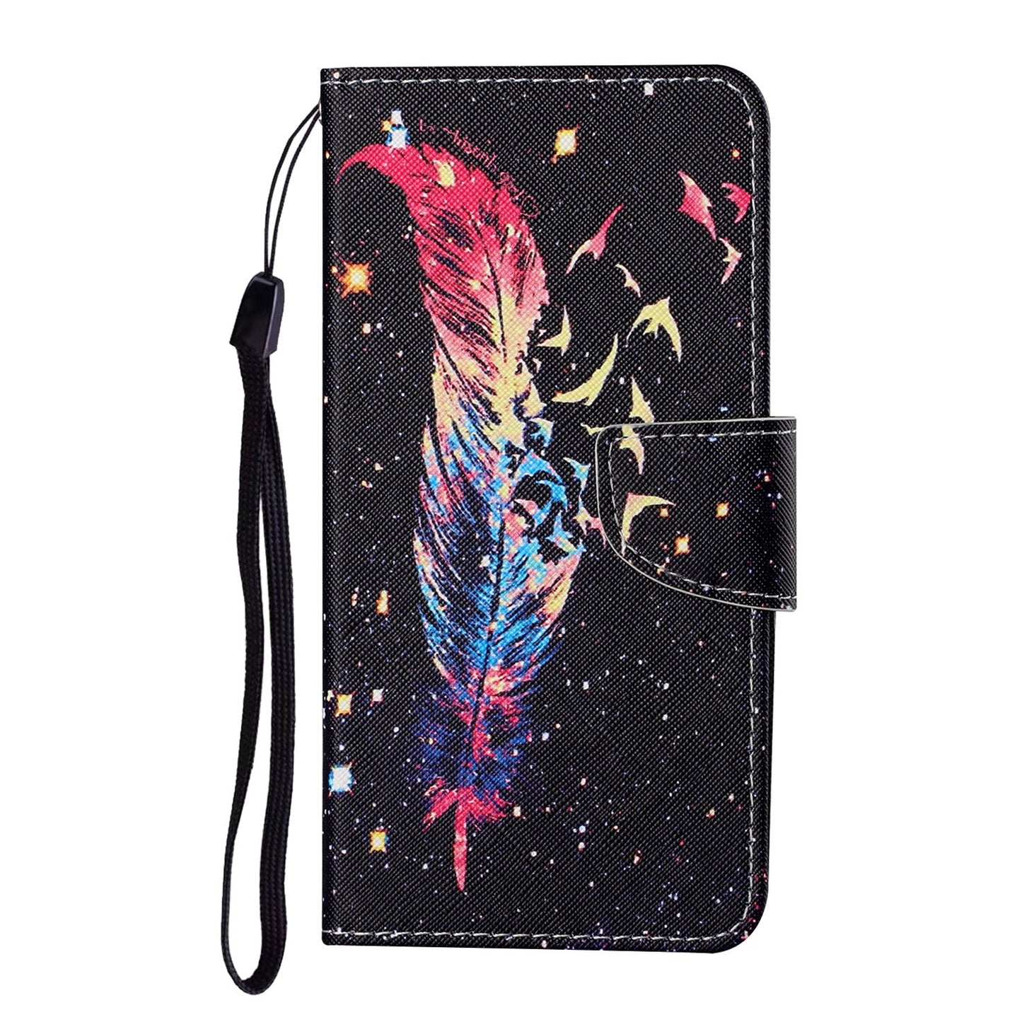 Full Protection Pattern Printing Cross Texture PU Leather Phone Cover Case with Stand for OPPO A15