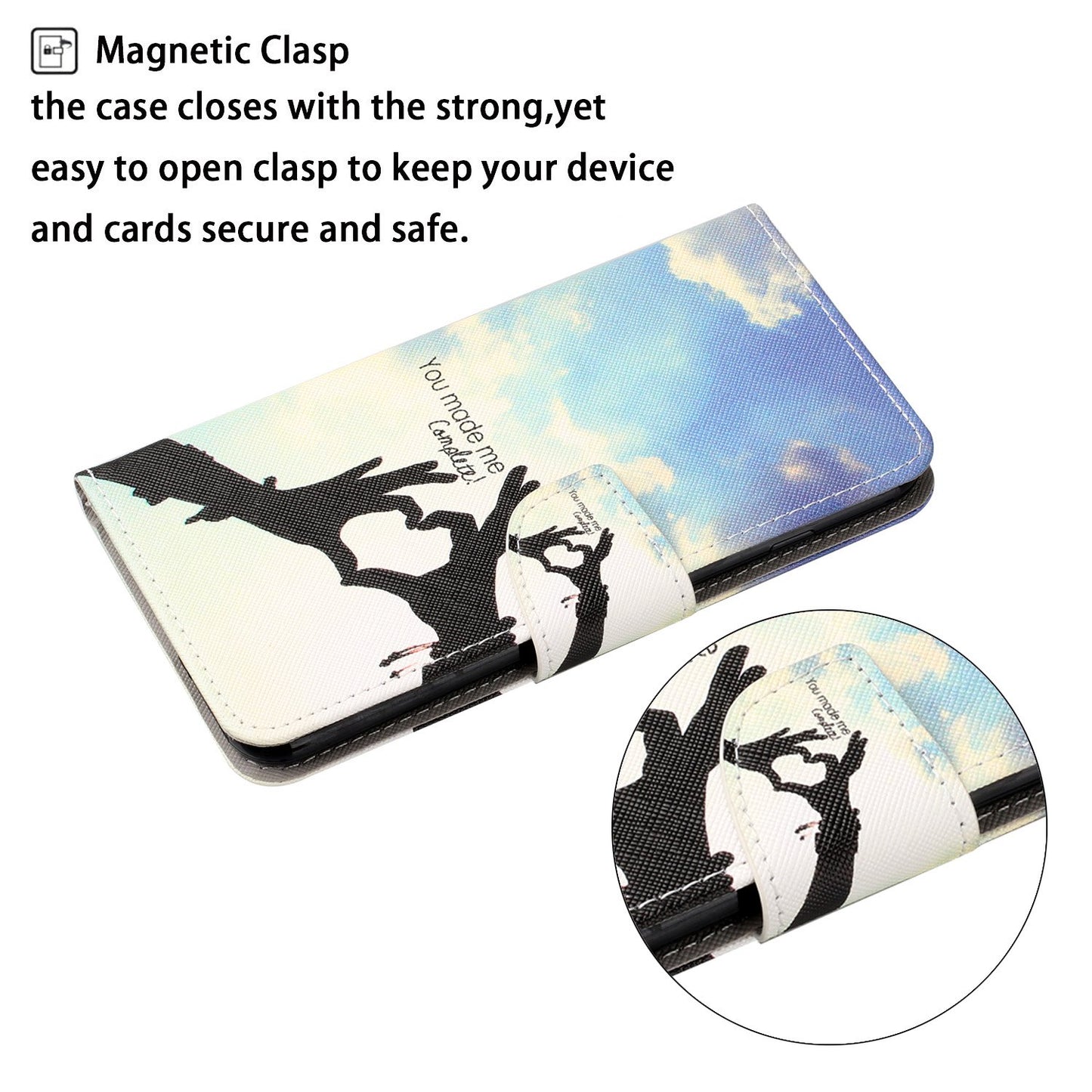 Full Protection Pattern Printing Cross Texture PU Leather Phone Cover Case with Stand for OPPO A15