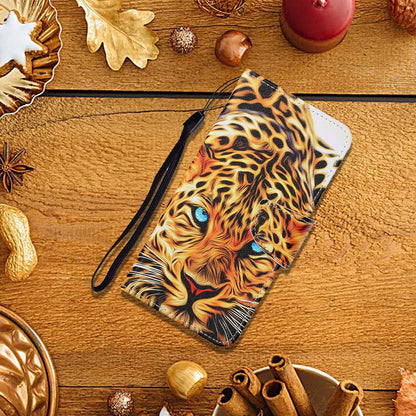 Full Protection Pattern Printing Cross Texture PU Leather Phone Cover Case with Stand for OPPO A15