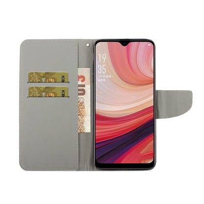 Full Protection Pattern Printing Cross Texture PU Leather Phone Cover Case with Stand for OPPO A15