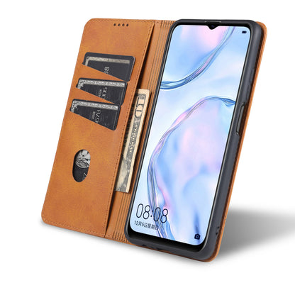 AZNS Stand Wallet Auto-absorbed Magnetic Leather Case for vivo Y72 5G / iQOO Z3