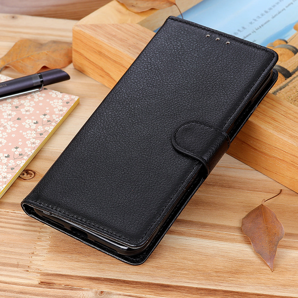 Litchi Texture Leather Wallet Stand Flip Case for Oppo A94 5G/F19 Pro+ 5G