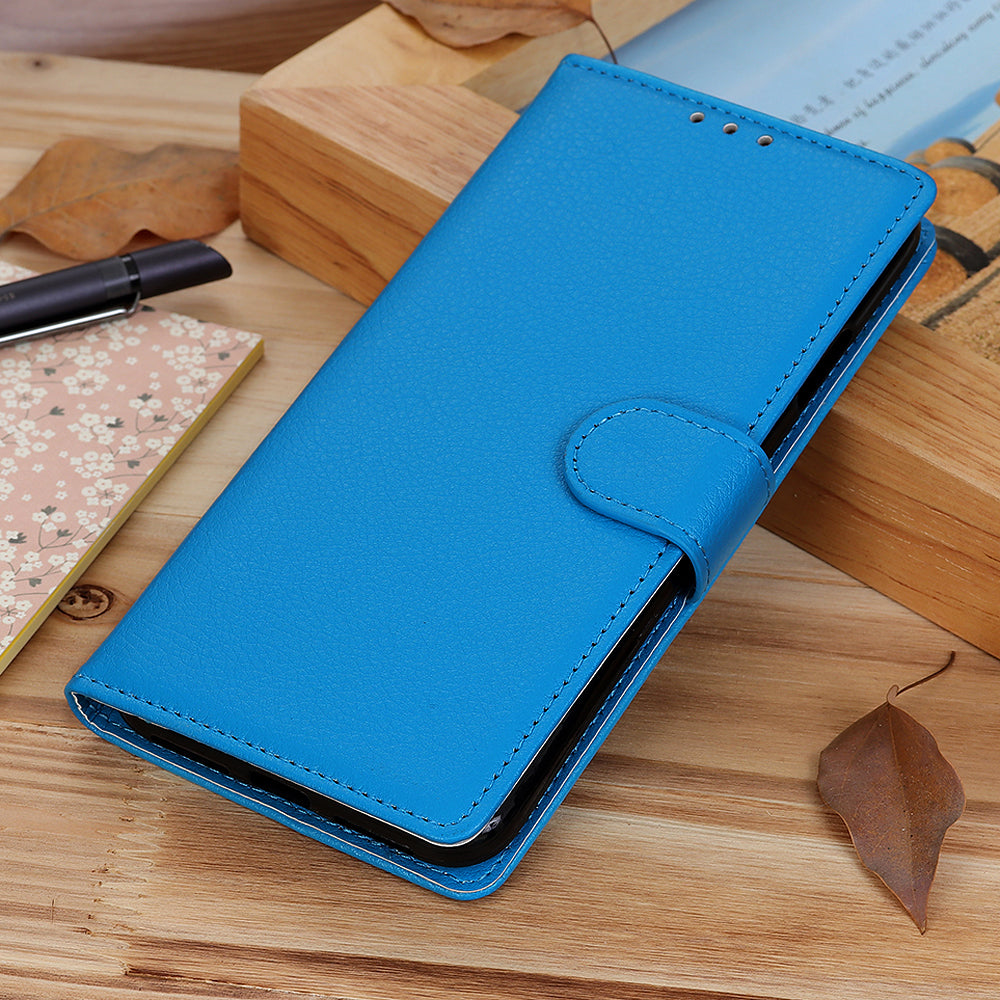 Litchi Texture Leather Wallet Stand Flip Case for Oppo A94 5G/F19 Pro+ 5G