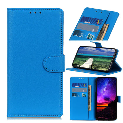 Litchi Texture Leather Wallet Stand Flip Case for Oppo A94 5G/F19 Pro+ 5G