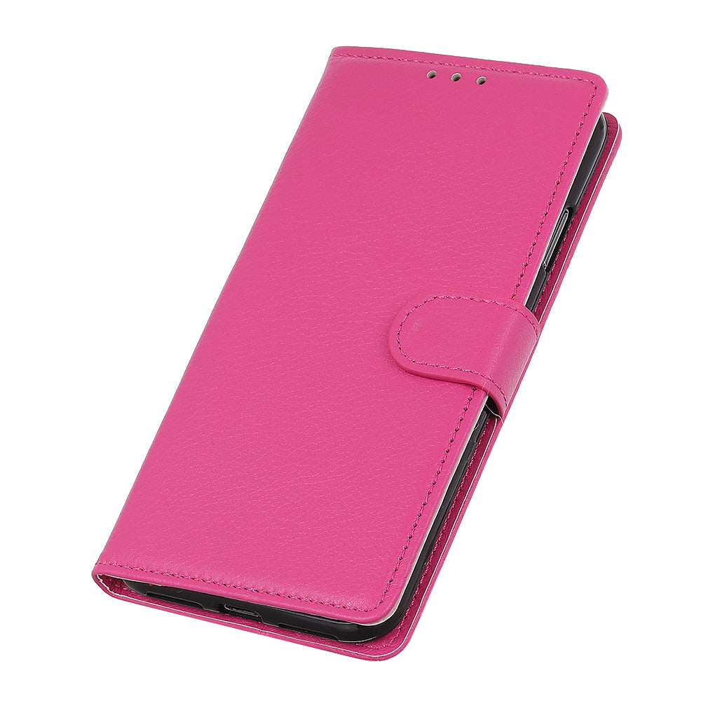 Litchi Texture Leather Wallet Stand Flip Case for Oppo A94 5G/F19 Pro+ 5G