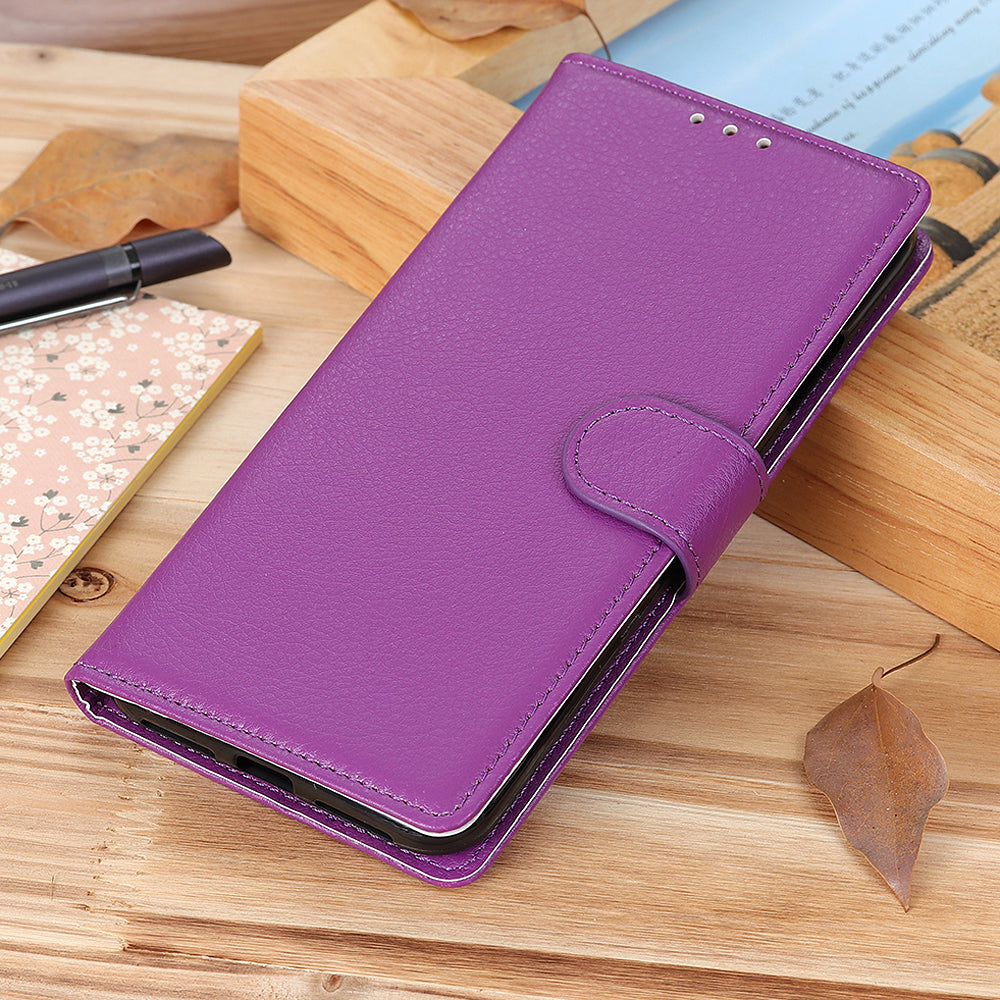 Litchi Texture Leather Wallet Stand Flip Case for Oppo A94 5G/F19 Pro+ 5G