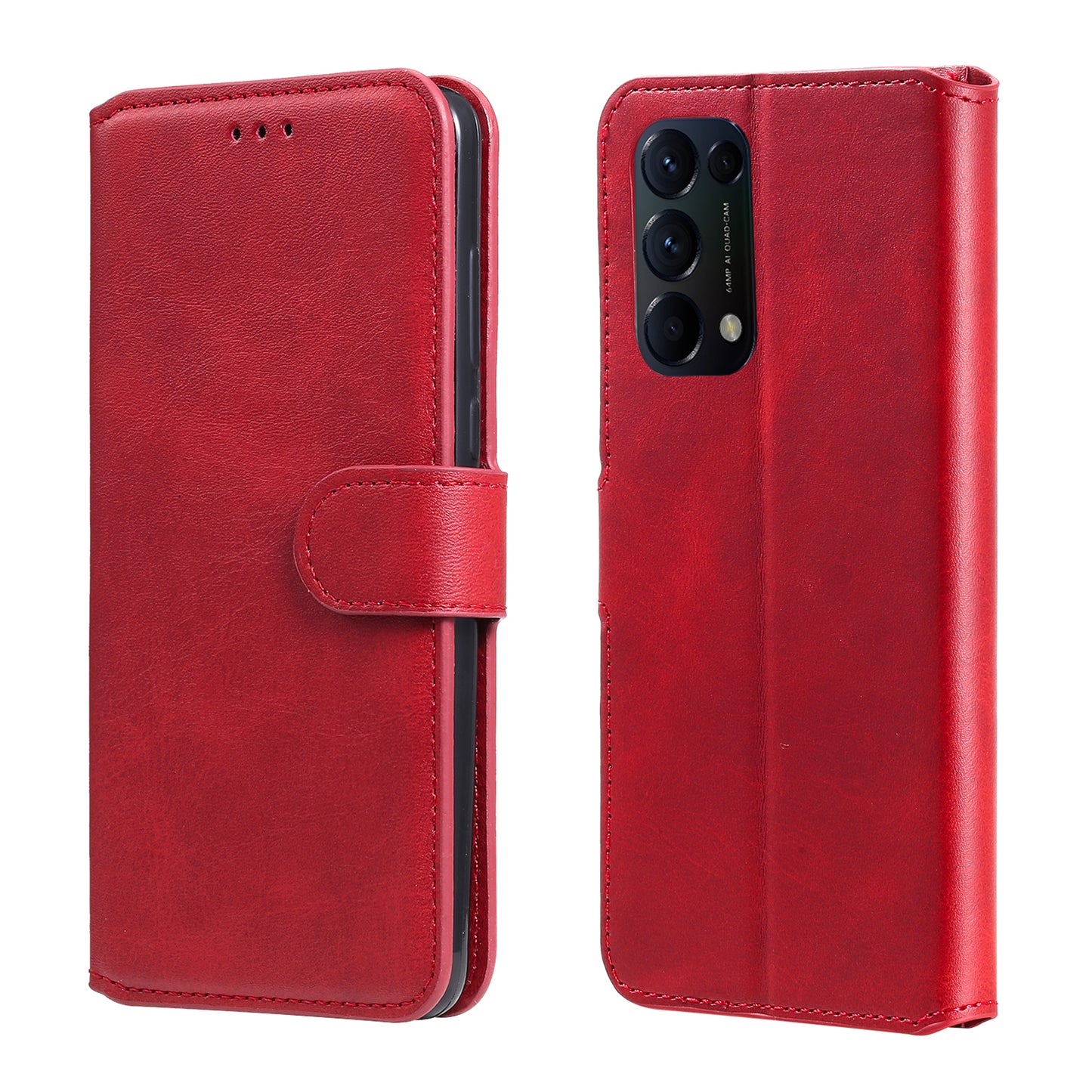 Full Protection Wallet Stand Flip Leather Phone Case for Oppo Reno5 K/Reno5 4G/Reno5 5G/Find X3 Lite