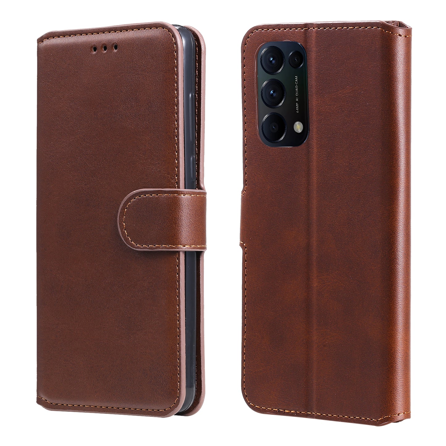 Full Protection Wallet Stand Flip Leather Phone Case for Oppo Reno5 K/Reno5 4G/Reno5 5G/Find X3 Lite