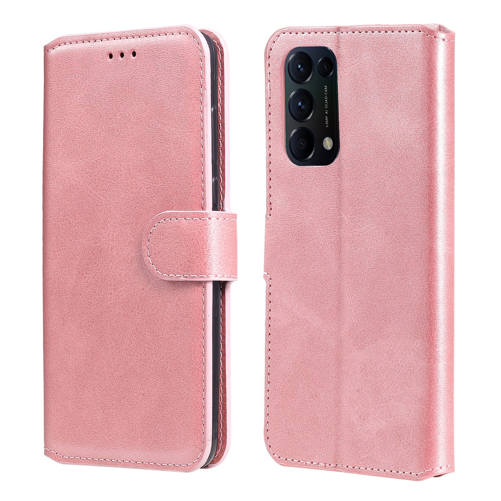 Full Protection Wallet Stand Flip Leather Phone Case for Oppo Reno5 K/Reno5 4G/Reno5 5G/Find X3 Lite