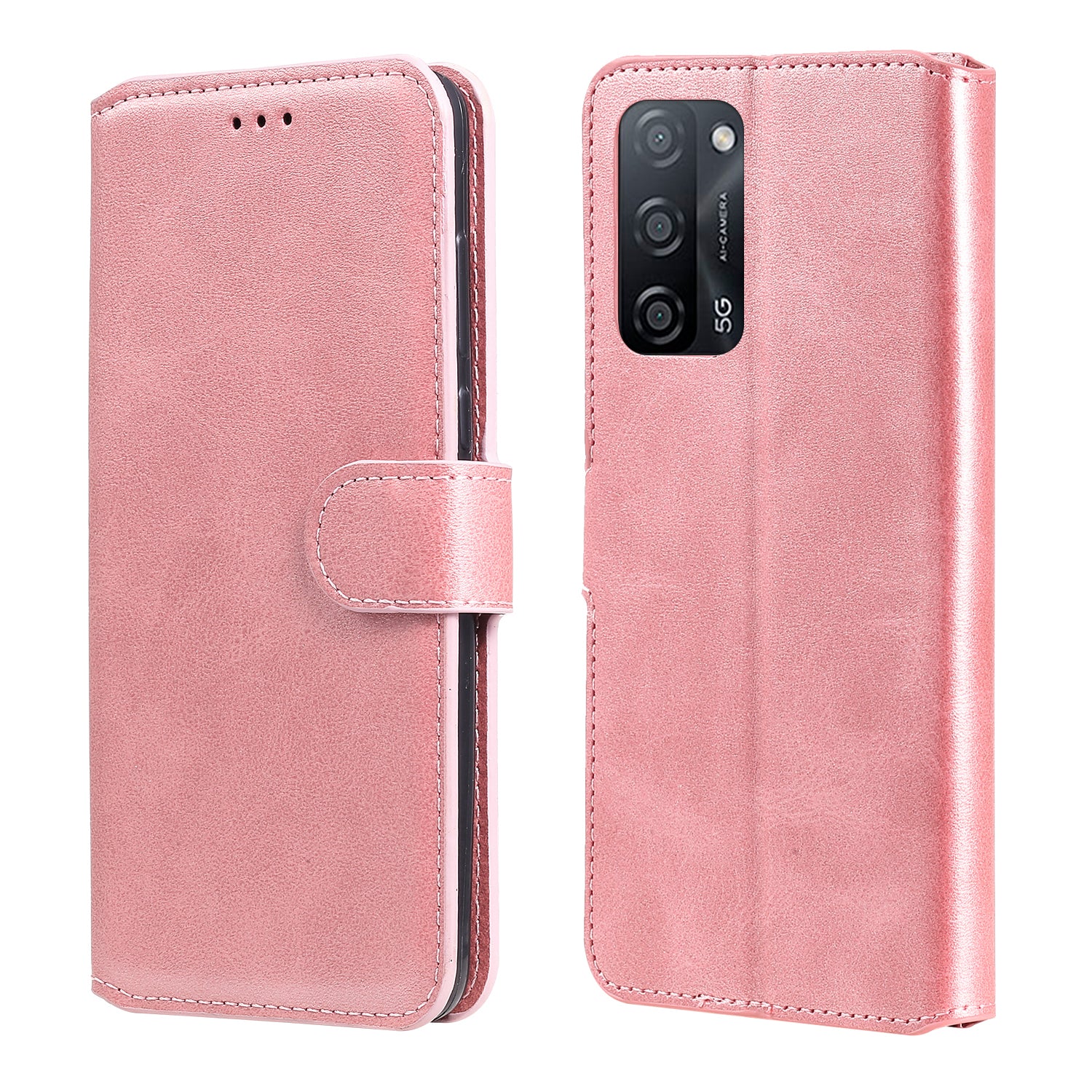 Wallet Stand Flip Leather Phone Case for Oppo A54 4G/A55 5G/Realme V11 5G