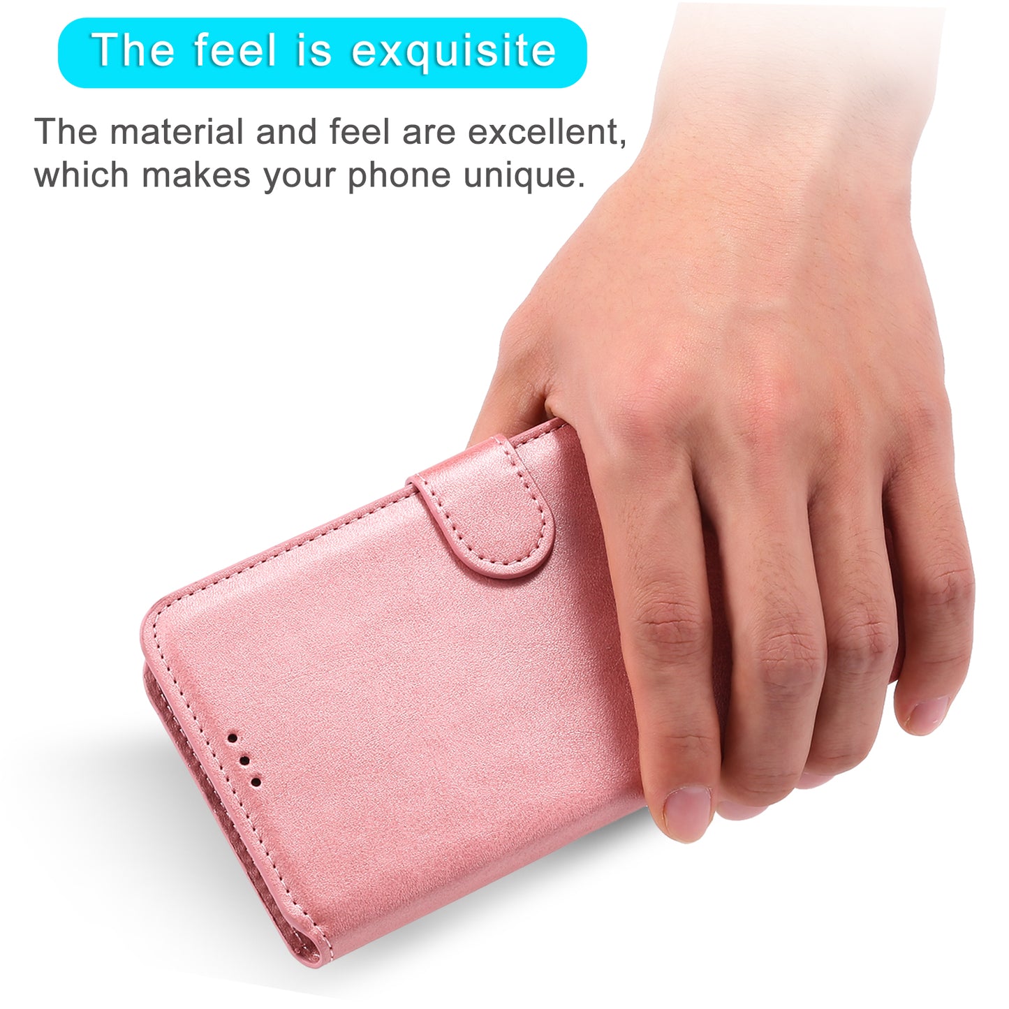 Wallet Stand Flip Leather Phone Case for Oppo A54 4G/A55 5G/Realme V11 5G