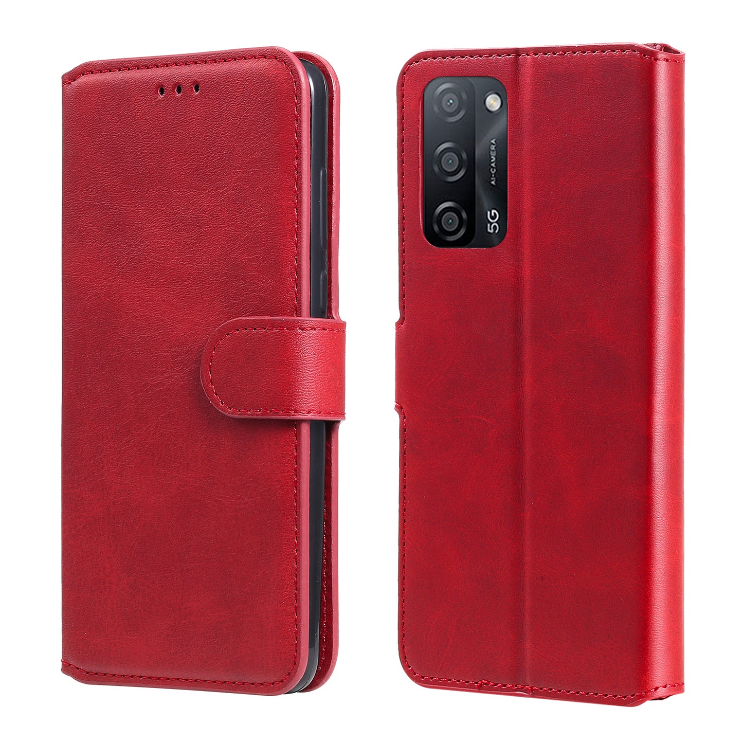 Wallet Stand Flip Leather Phone Case for Oppo A54 4G/A55 5G/Realme V11 5G