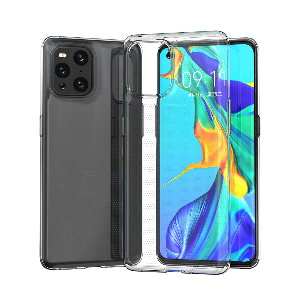 Crystal Clear Ultra Thin TPU Phone Protective Case for Oppo Find X3 Pro