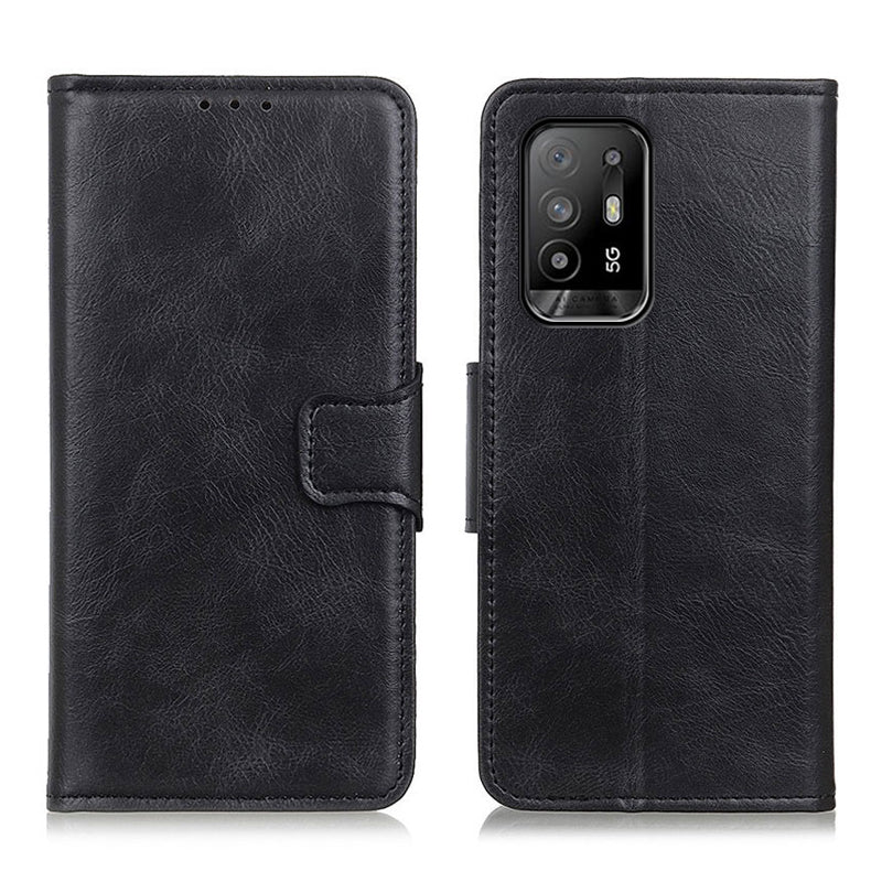 Crazy Horse PU Leather Wallet Stand Protector Cover for Oppo F19 Pro+ 5G/Reno5 Z