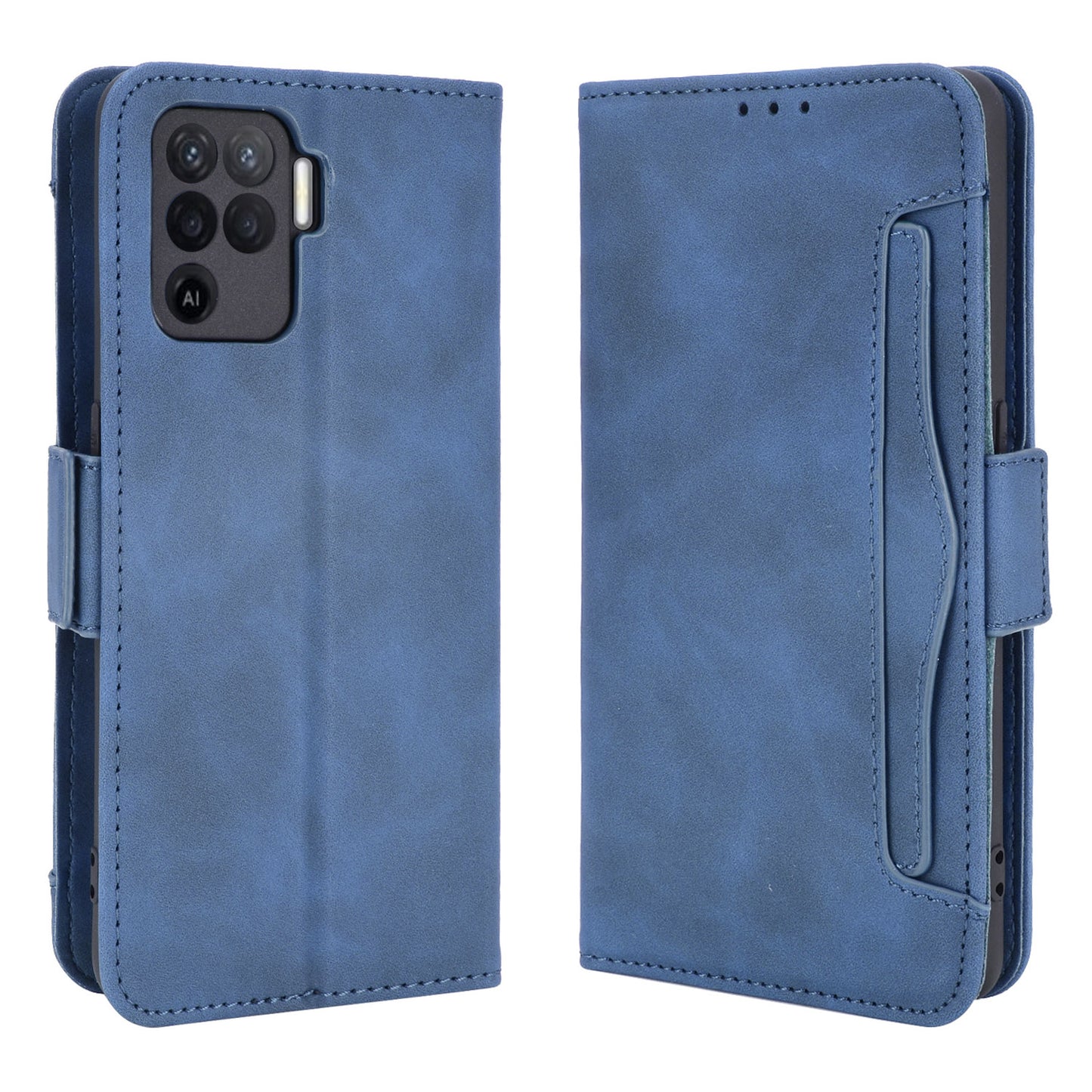 Multiple Card Slots Design Wallet Stand Leather Phone Case for Oppo A94 4G/F19 Pro 4G/Reno5 F/Reno5 Lite