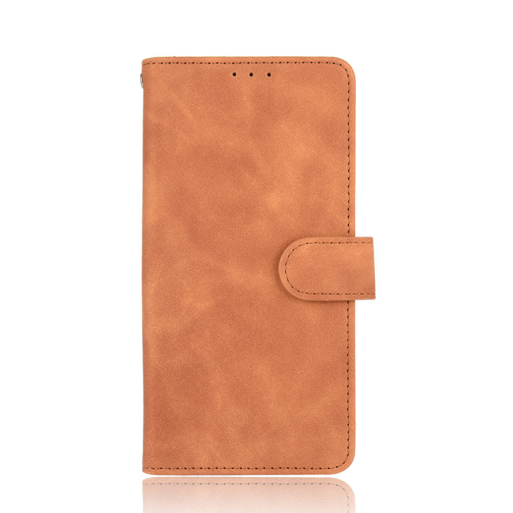 Skin-touch Feeling Leather Wallet Case Phone Cover with Supporting Stand for Oppo Find X3 Pro / Find X3