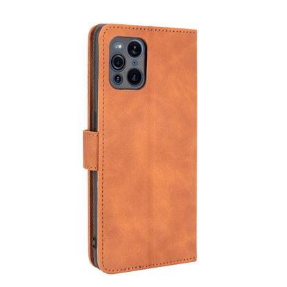 Skin-touch Feeling Leather Wallet Case Phone Cover with Supporting Stand for Oppo Find X3 Pro / Find X3