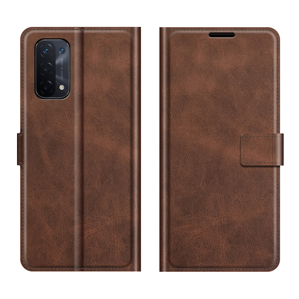 Wallet Design Magnetic Buckle Leather Stand Case for OPPO A54 5G/A93 5G/A74 5G/OnePlus Nord N200 5G Cellphone Cover