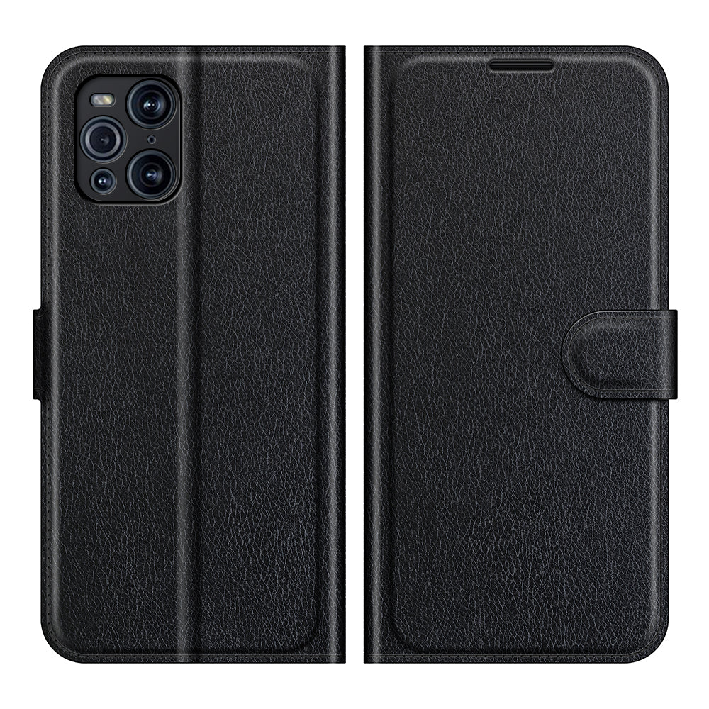 Litchi Skin Magnetic Leather Stand Case for Oppo Find X3 Pro / Oppo Find X3