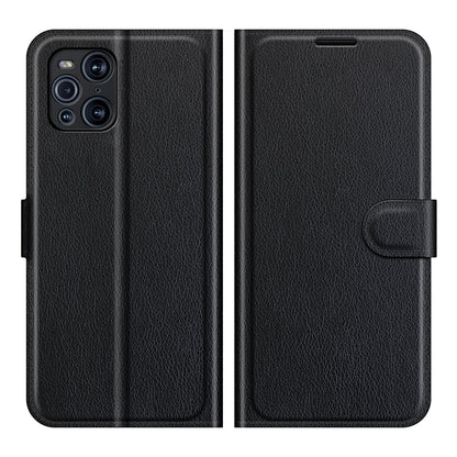 Litchi Skin Magnetic Leather Stand Case for Oppo Find X3 Pro / Oppo Find X3