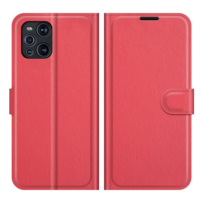 Litchi Skin Magnetic Leather Stand Case for Oppo Find X3 Pro / Oppo Find X3