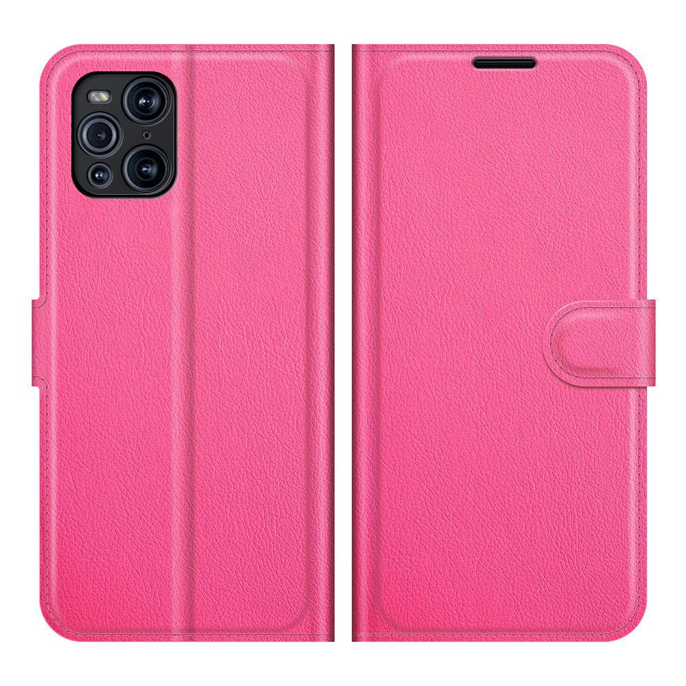 Litchi Skin Magnetic Leather Stand Case for Oppo Find X3 Pro / Oppo Find X3