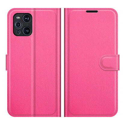 Litchi Skin Magnetic Leather Stand Case for Oppo Find X3 Pro / Oppo Find X3