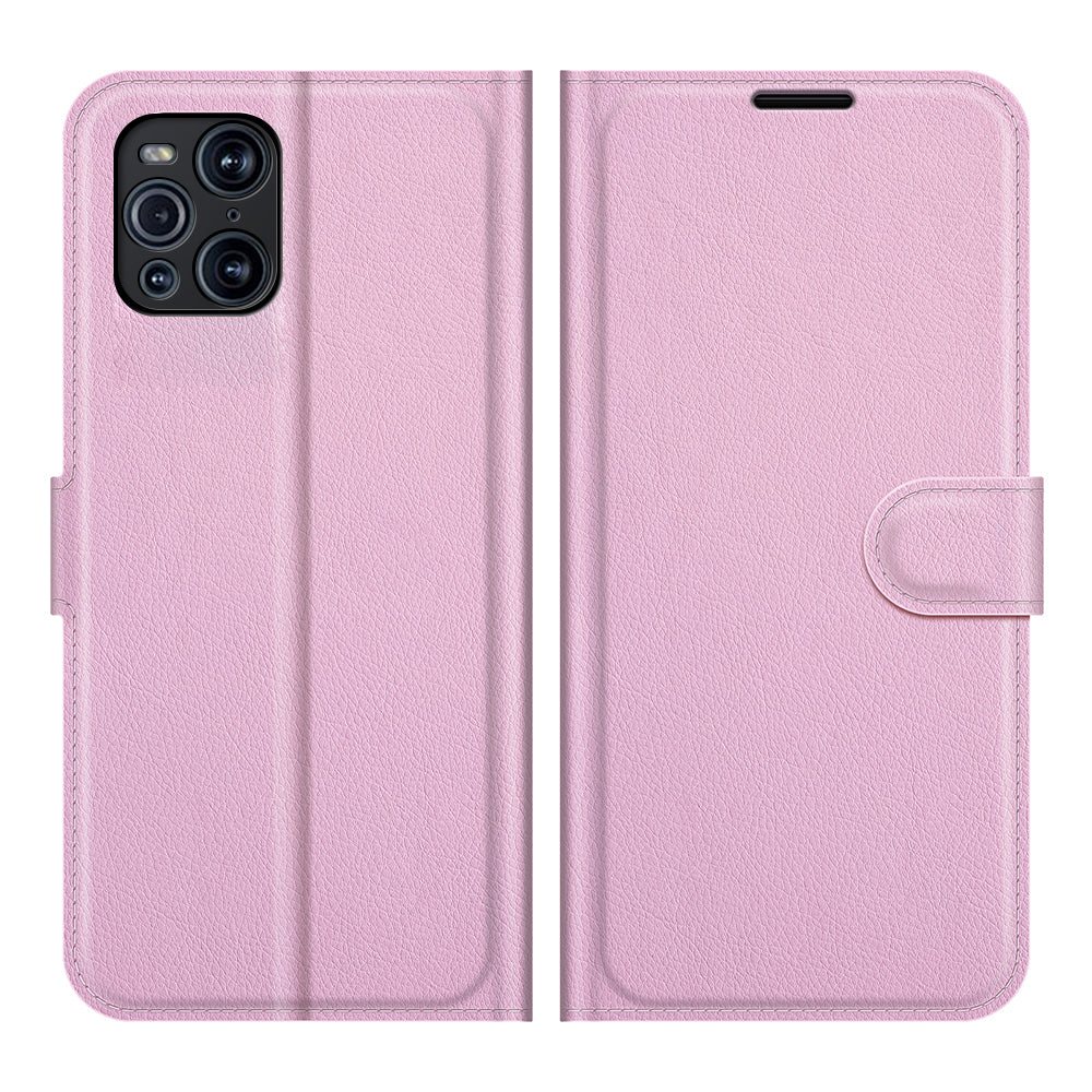 Litchi Skin Magnetic Leather Stand Case for Oppo Find X3 Pro / Oppo Find X3