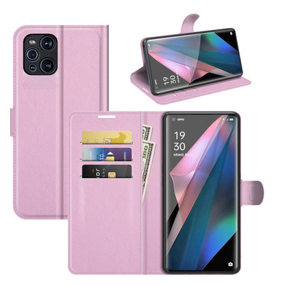 Litchi Skin Magnetic Leather Stand Case for Oppo Find X3 Pro / Oppo Find X3