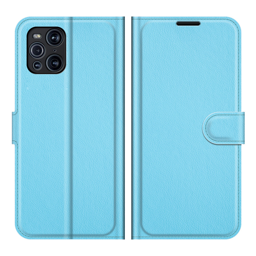 Litchi Skin Magnetic Leather Stand Case for Oppo Find X3 Pro / Oppo Find X3