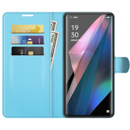 Litchi Skin Magnetic Leather Stand Case for Oppo Find X3 Pro / Oppo Find X3