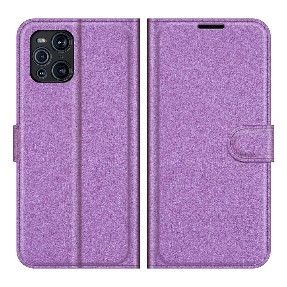 Litchi Skin Magnetic Leather Stand Case for Oppo Find X3 Pro / Oppo Find X3