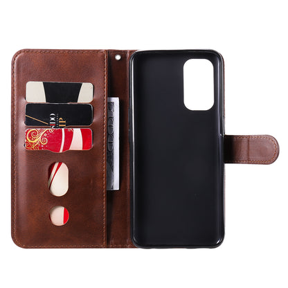 Wallet Stand Leather Protective Phone Case Zipper Pocket Design Cover Shell for Oppo Reno5 5G/Reno5 4G/Reno5 K/Find X3 Lite