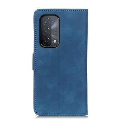 KHAZNEH Retro Grain PU Leather Standing Case Phone Wallet Cover for Oppo A93 5G/A54 5G/A74 5G