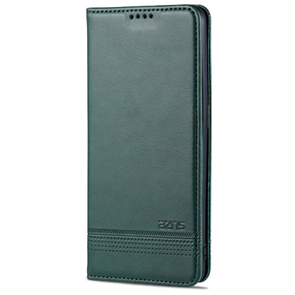 AZNS Auto-absorbed Magnetic Stand Wallet Design Leather Phone Cover Case for Oppo A94/F19 Pro/Reno5 Lite