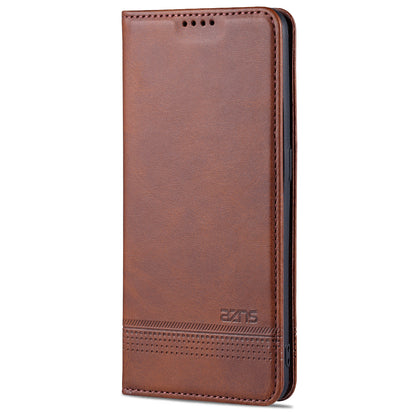 AZNS Auto-absorbed Magnetic Stand Wallet Design Leather Phone Cover Case for Oppo A94/F19 Pro/Reno5 Lite