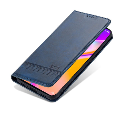 AZNS Auto-absorbed Magnetic Stand Wallet Design Leather Phone Cover Case for Oppo A94/F19 Pro/Reno5 Lite