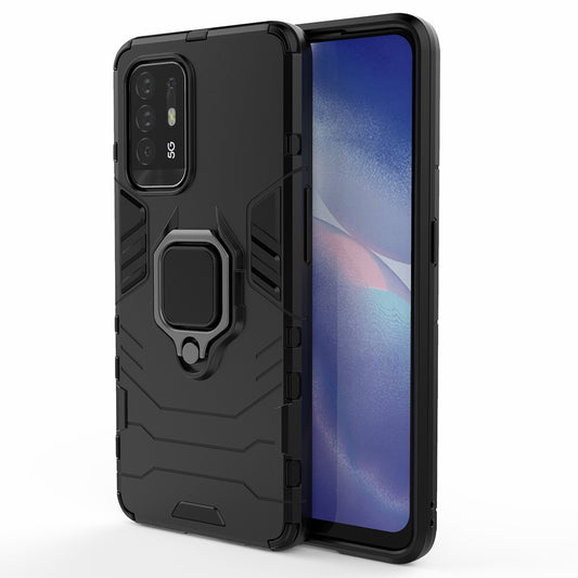 Cool Guard PC + TPU Kickstand Hybrid Phone Cover Case for Oppo Reno5 Z